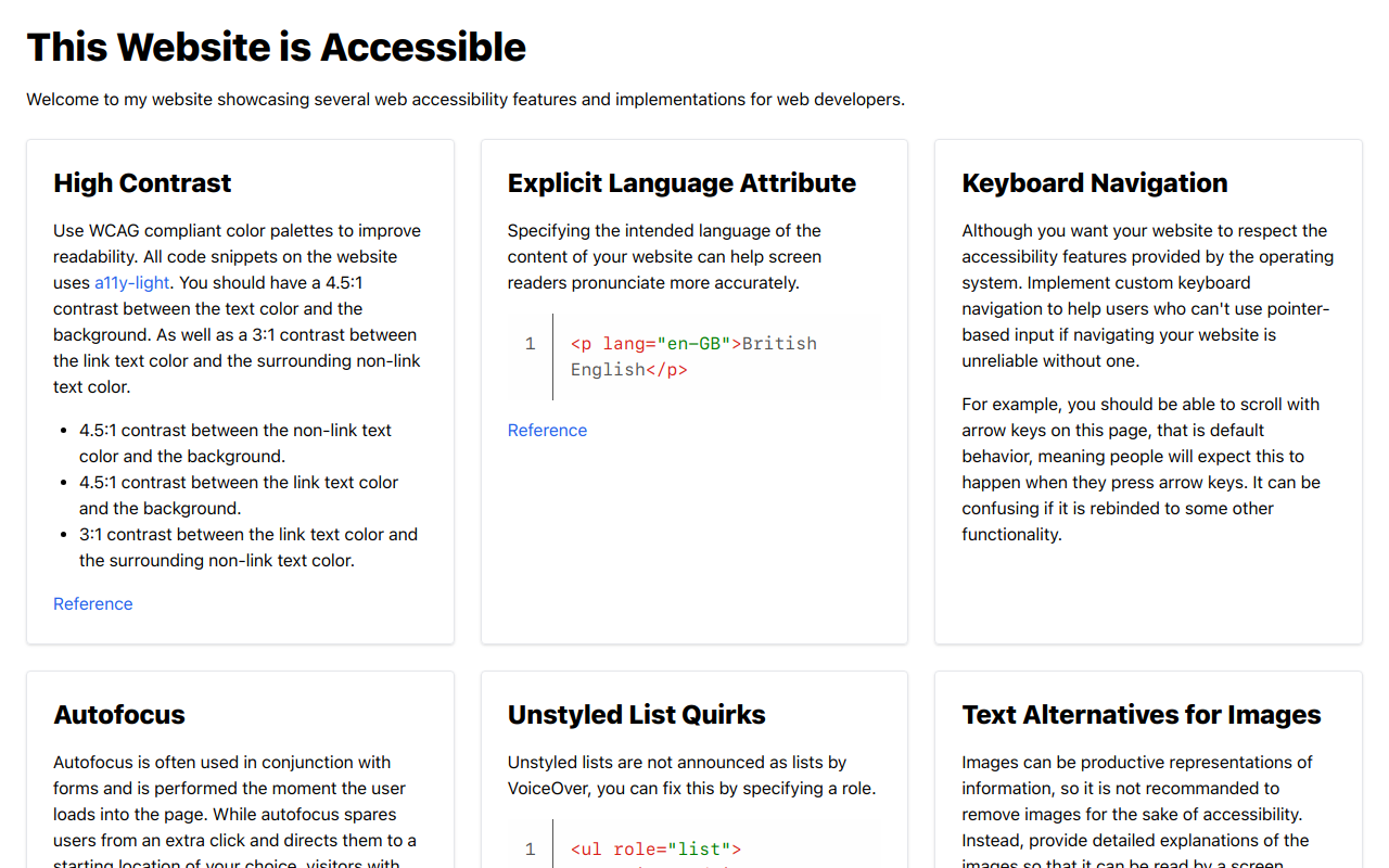 This Website is Accessible